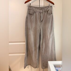 Elegant Gray Flare Jeans